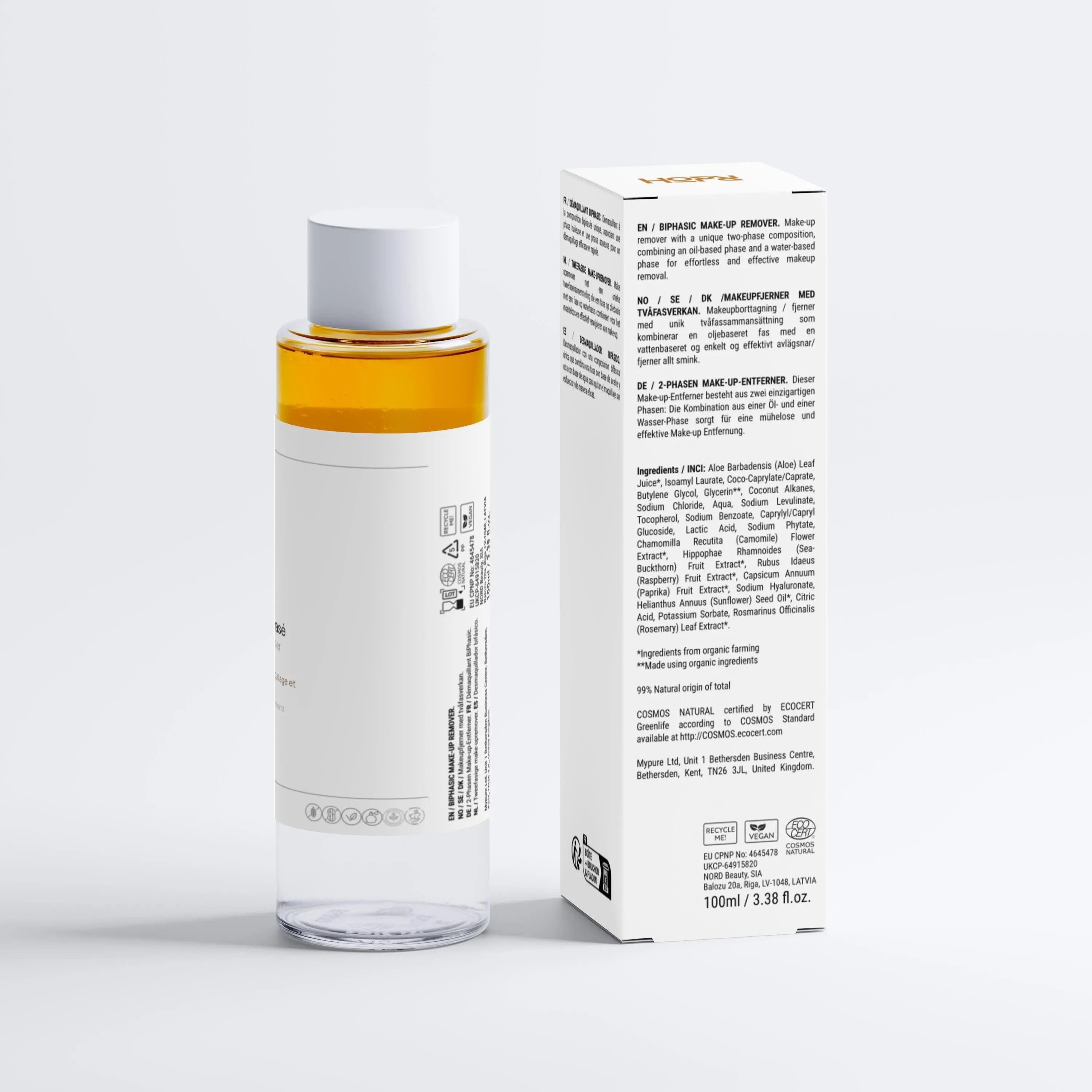 Démaquillant biphasé à l'acide hyaluronique HOPR